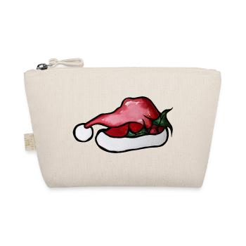 Crimson Lip Weihnachtsmannhut-Kunstwerk - Bio-Täschchen - Natur - Vorne