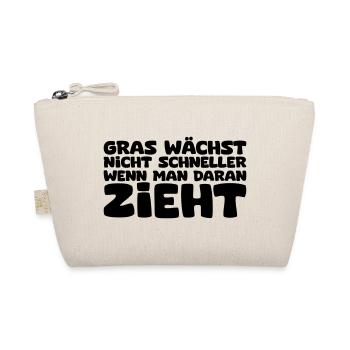 Gras wächst nicht schneller - Bio-Täschchen - Natur - Vorne
