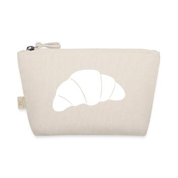 Weißes Croissant T-shirt Geschenkidee für Bäcker  - Bio-Täschchen - Natur - Vorne
