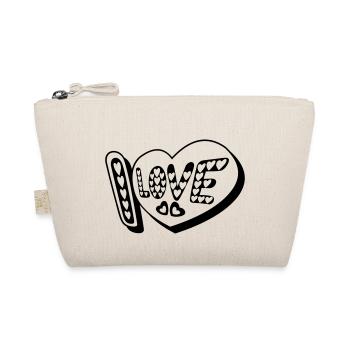 I Love heart tattoo - Organic Pouch - nature - Front