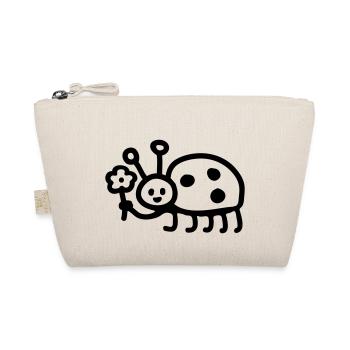 Ladybug - Flower - Line - Organic Pouch - nature - Front