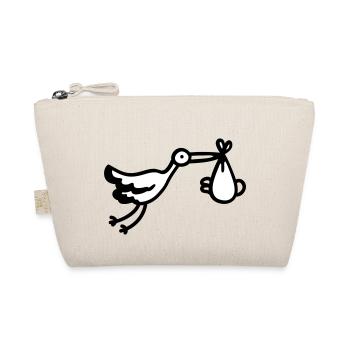Stork + Baby - Organic Pouch - nature - Front