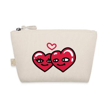 hearts in love - Organic Pouch - nature - Front