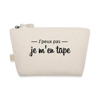 Je peux pas je m'en tape - Trousse biologique - nature - Devant