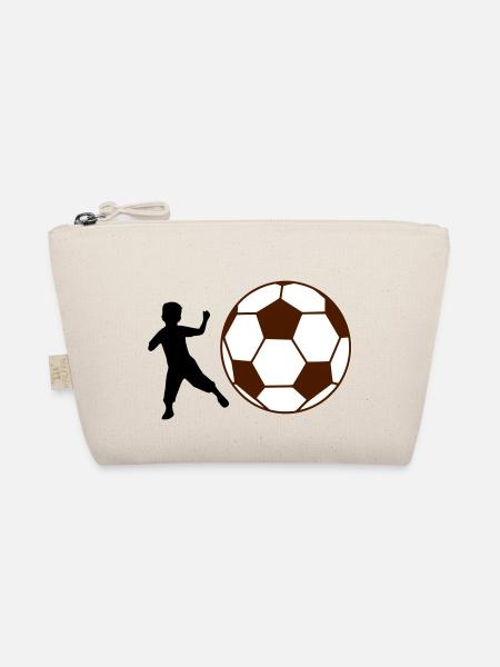 Kind Fußball - Bio-Täschchen - Natur