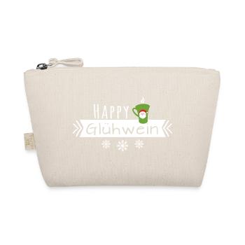 Happy Glühwein Glühweintasse Weihnachten - Bio-Täschchen - Natur - Vorne