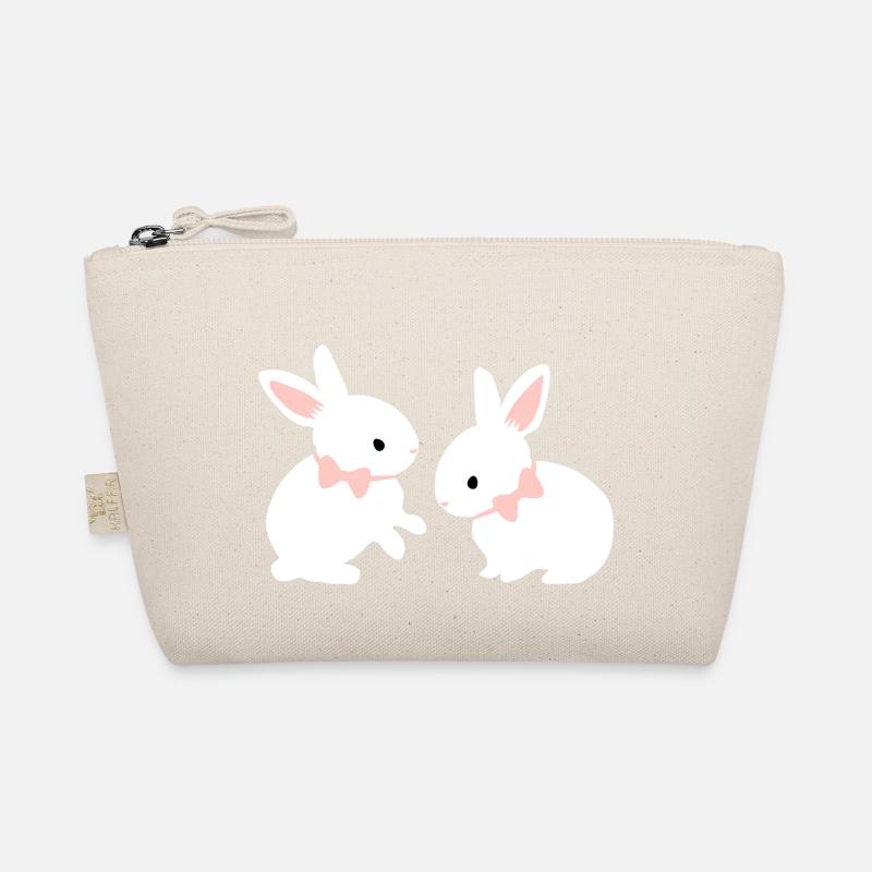 Blanc Twins lapin - lapin bébé oreille rose Trousse biologique