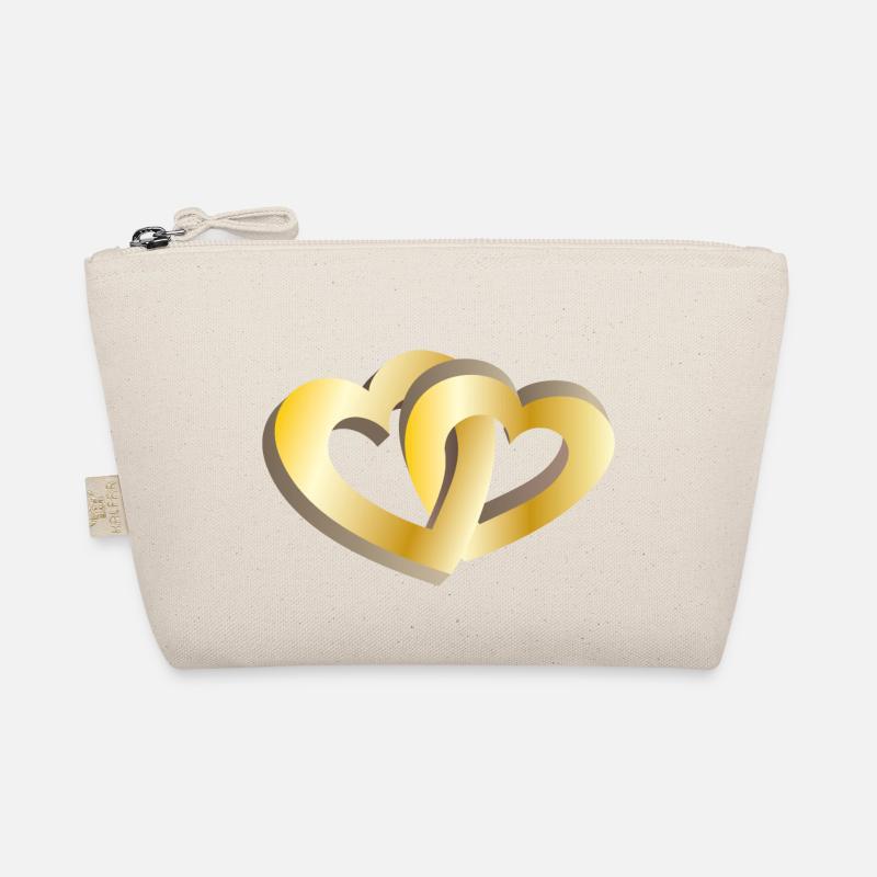 Two golden hearts Organic Pouch