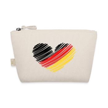 Germany Heart Germany Flag - Organic Pouch - nature - Front