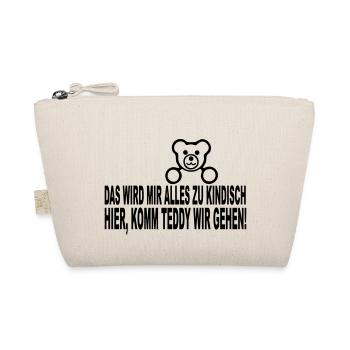 all this is me too childish here, come on teddy - Organic Pouch - nature - Front