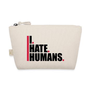balken cool logo humans text aufkleber fuck you fu - Bio-Täschchen - Natur - Vorne
