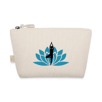 Namaste Lotus Blüte / Geschenk Idee - Bio-Täschchen - Natur - Vorne