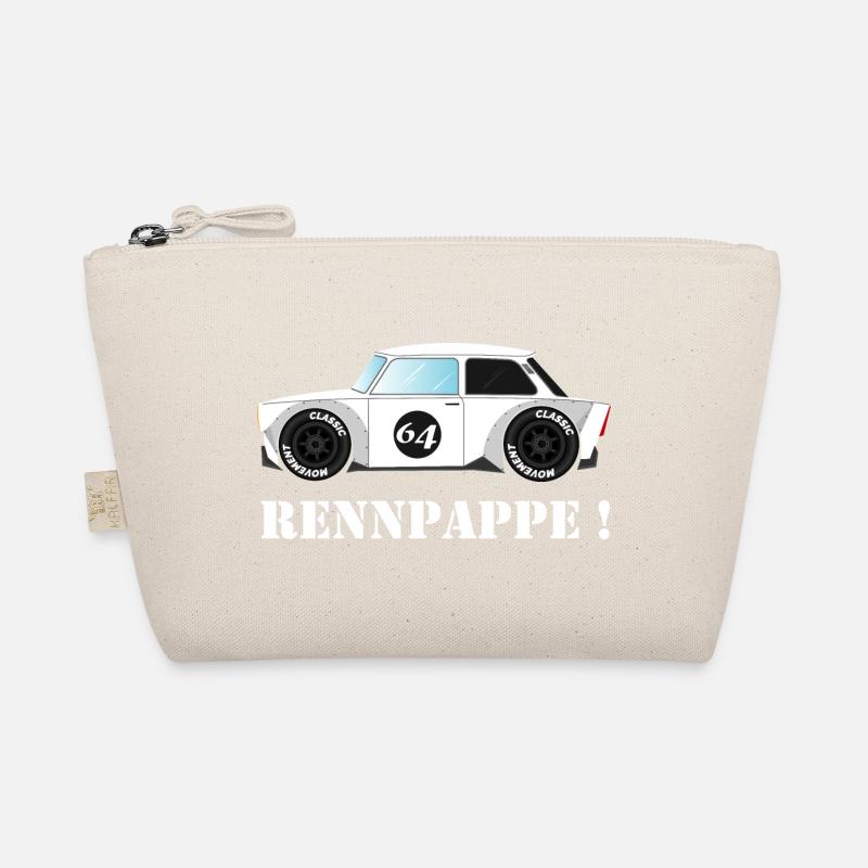 DDR Trabi - Rennpappe als Klassischer Rennwagen - Bio-Täschchen - Natur