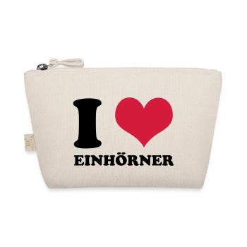 I Love Einhörner - Bio-Täschchen - Natur - Vorne