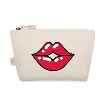 71 Kussmund Mund Lippen - Bio-Täschchen - Natur - Vorne