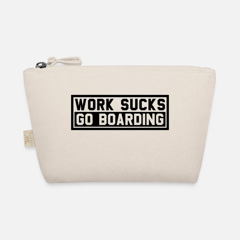 WORK SUCKS GO BOARDING Bio-Täschchen