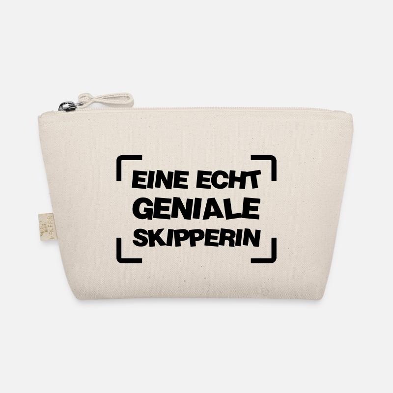 Skipper / Skipperin / Segeln / Windsurfen / Boot - Bio-Täschchen - Natur