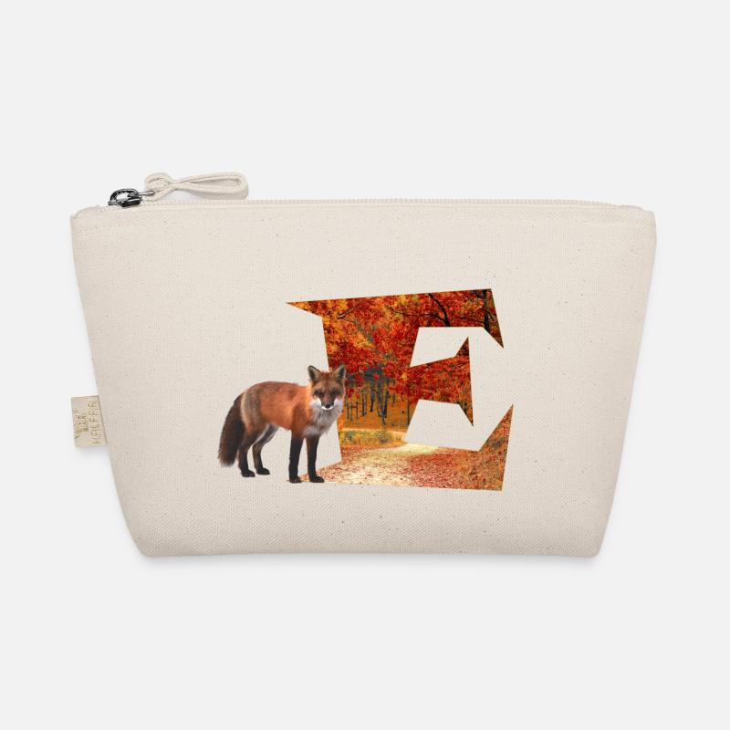 e autumn forest with fox Organic Pouch