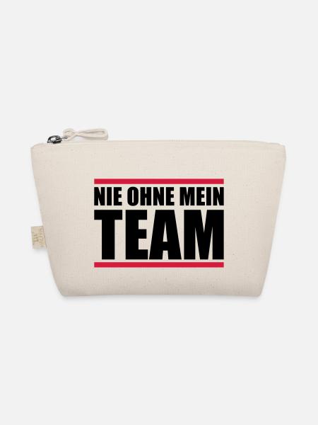 nie ohne mein team - Bio-Täschchen - Natur - Vorne