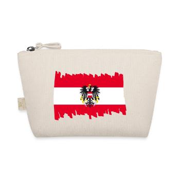 Austria National Flag - brush - Bio-Täschchen - Natur - Vorne