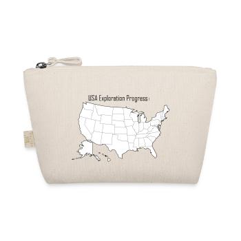 USA Roadtrip Fill-In Map Design - Organic Pouch - nature - Front