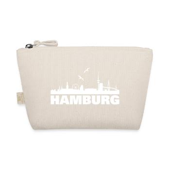 Hamburg Skyline Silhouette Design - Bio-Täschchen - Natur - Vorne