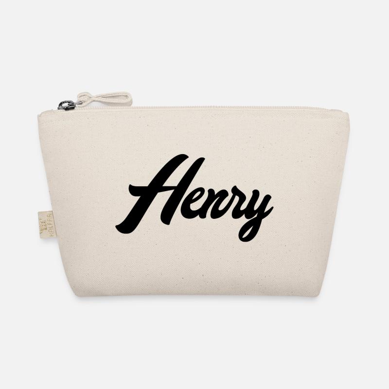 Henry Name Black Organic Pouch