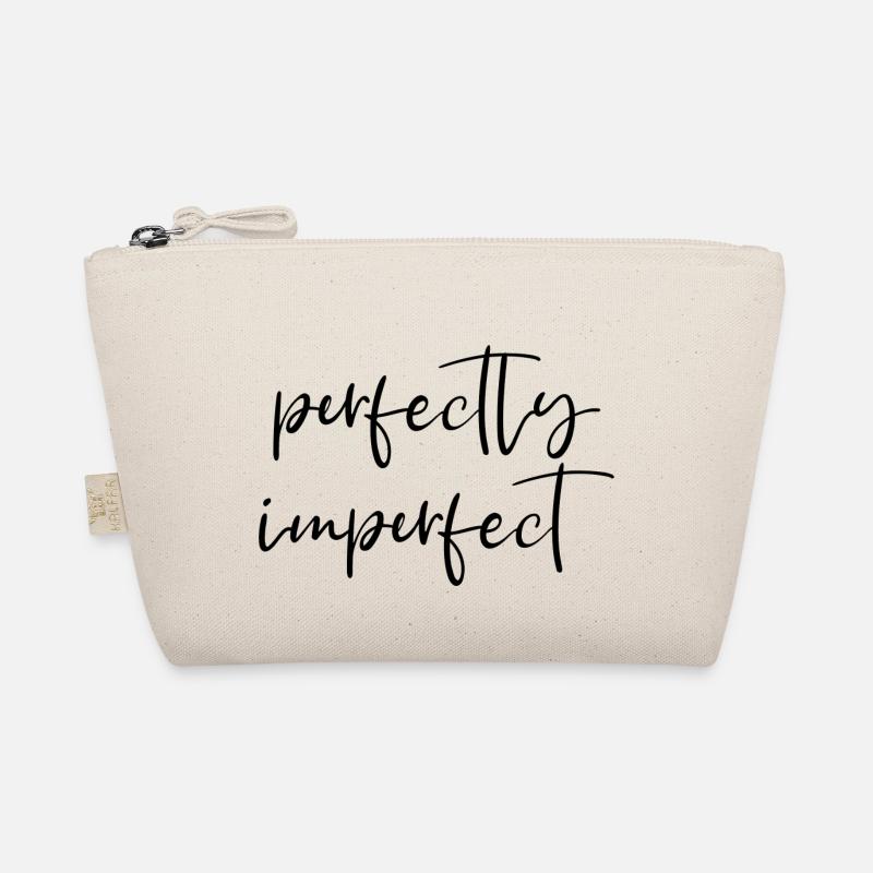 perfectly imperfect Englisch Spruch Perfekt - Bio-Täschchen - Natur
