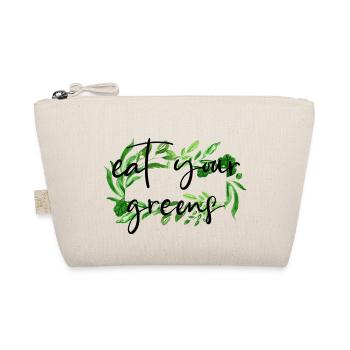 eat your greens vegetables green font - Organic Pouch - nature - Front