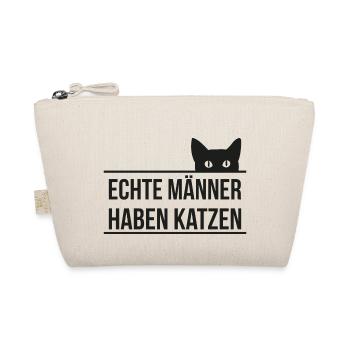 Echte männer haben katzen Geschenk Haustiere Tiere - Bio-Täschchen - Natur - Vorne