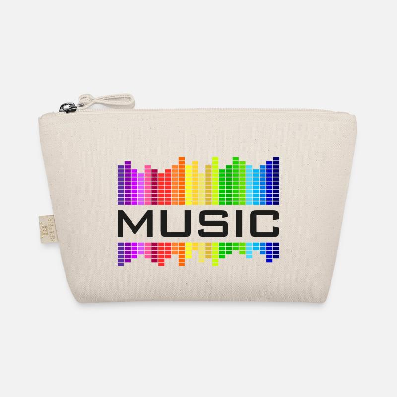 Music Musik Equalizer Regenbogen bunte Welt tanzen - Bio-Täschchen - Natur