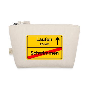 Ortsschild Schwimmen Laufen Sprintdistanz - Bio-Täschchen - Natur - Vorne