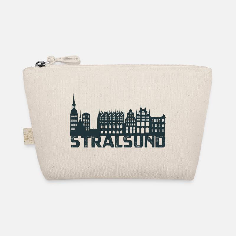 Hansestadt Stralsund Silhouette Skyline Stralsund - Bio-Täschchen - Natur