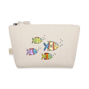 bunte Fische Wasser Meer Graffiti Kinderzeichnung - Bio-Täschchen - Natur - Vorne