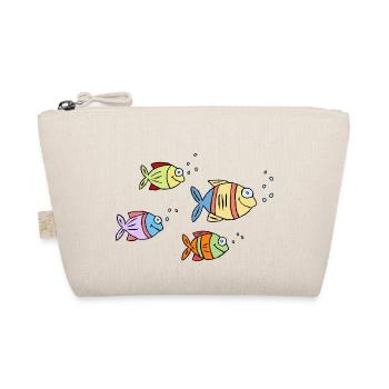 bunte Fische Wasser Meer Graffiti Kinderzeichnung - Bio-Täschchen - Natur - Vorne