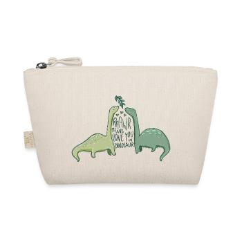 Dinosaur love with funny saying - Organic Pouch - nature - Front