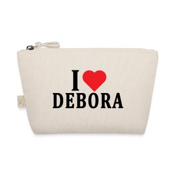 T-Shirt Ich liebe Debora T-Shirt Geschenkidee - Bio-Täschchen - Natur - Vorne