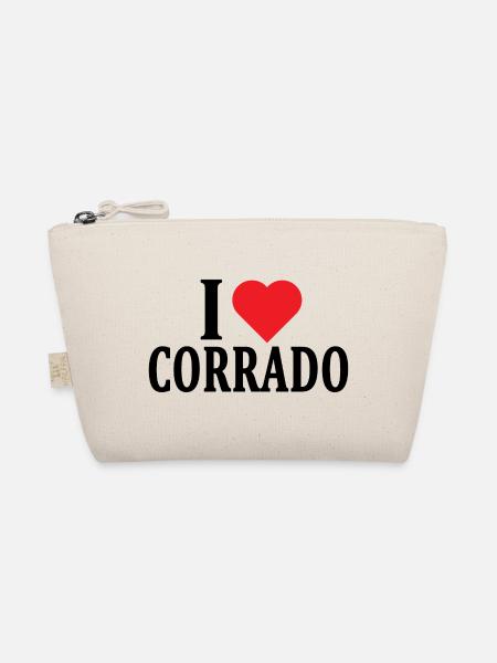 T-Shirt Ich liebe Corrado T-Shirt Geschenkidee - Bio-Täschchen - Natur