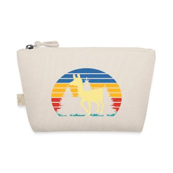 Lama Vintage Retro - Bio-Täschchen - Natur - Vorne