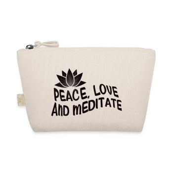 Peace Love And Meditate Meditation Relaxation Nama - Bio-Täschchen - Natur - Vorne
