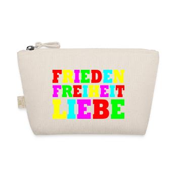 Frieden freiheit liebe - Bio-Täschchen - Natur - Vorne