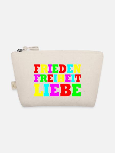 Frieden freiheit liebe - Bio-Täschchen - Natur