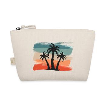 Beach Style: Retro Palmen einsame Insel Design - Bio-Täschchen - Natur - Vorne