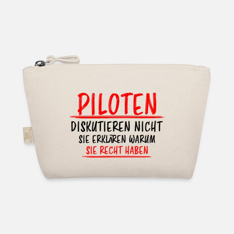 Pilot Lustiger Spruch Flugplatz Flugsport Geschenk Bio-Täschchen