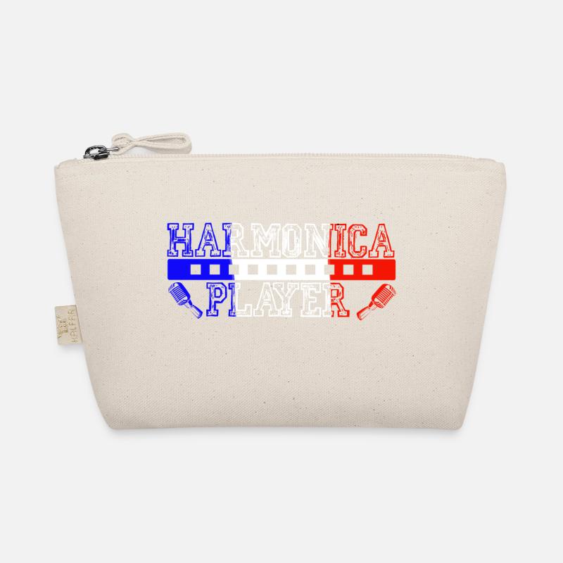 Harmonica player patriot for harmonica player Organic Pouch
