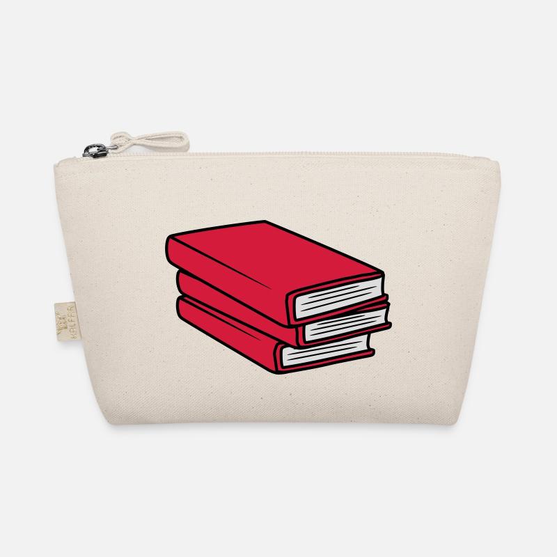 3 Books Stack Design Organic Pouch