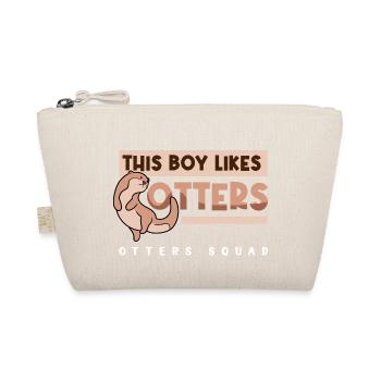 Boy Likes Otters Cute Forest Animal Wildlife - Organic Pouch - nature - Front