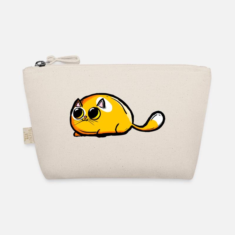 Orange Katze bunte Cartoon Comic - Bio-Täschchen - Natur