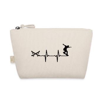 Skateboard skater heartbeat heartbeat skate - Organic Pouch - nature - Front