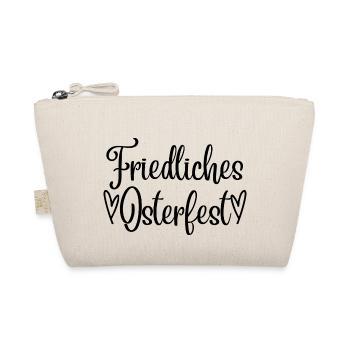 Friedliches Osterfest, Osterspruch, Osterdesign - Bio-Täschchen - Natur - Vorne